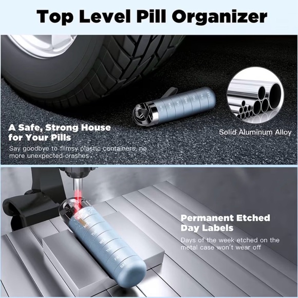 Weekly Supplement Organizer Stackable Case - Navy - Picture 5 of 9